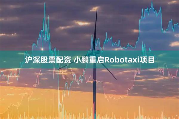 沪深股票配资 小鹏重启Robotaxi项目